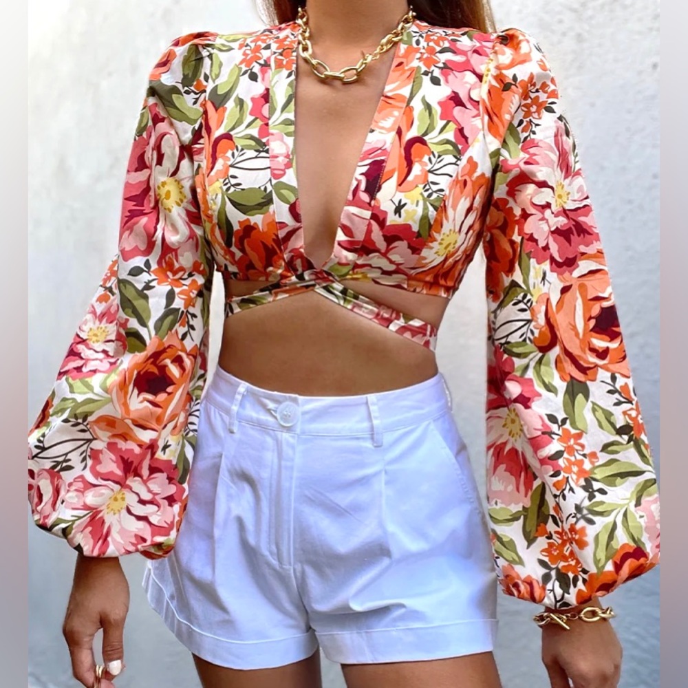 New SEVEN WONDERS “Madeira” Wrap Top from Runaway The Label Floral Co-Ord Set